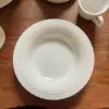 WhiteEmbossed soup plate 23*4.5