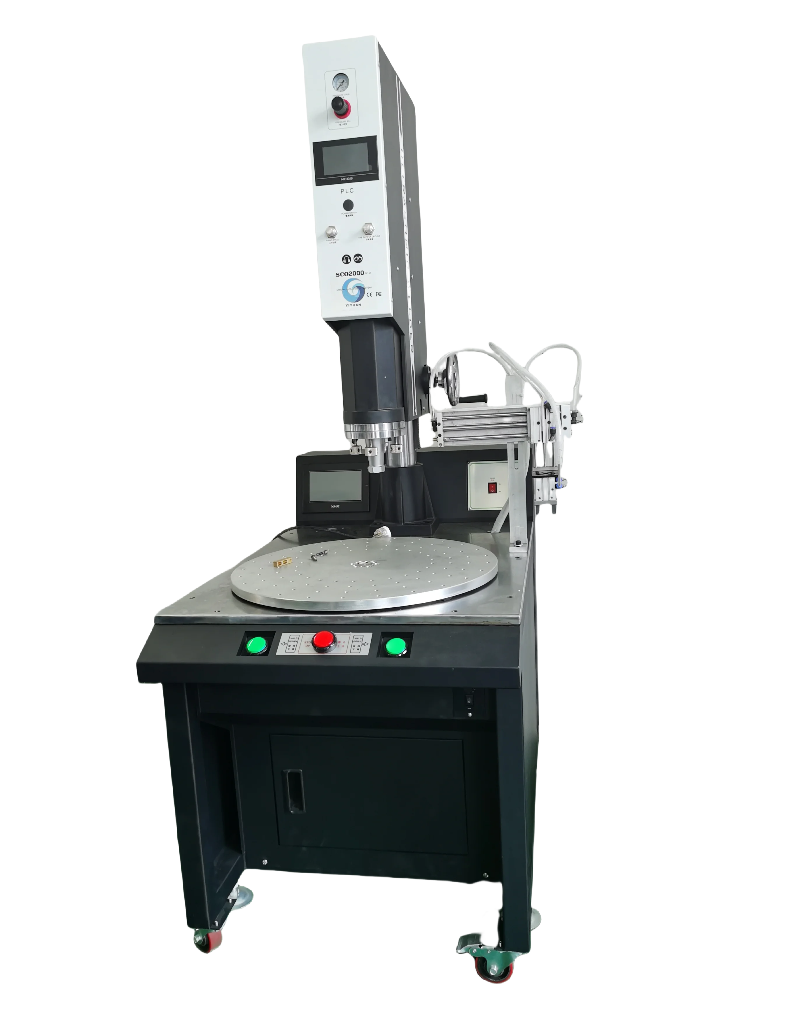 15K khz Sonic PP Soldering Multiple Working Stations Rotary Table Automatic Ultrasonic Polypropylene Welding Machine