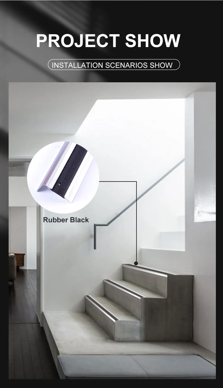 aluminum rubber stair nosing