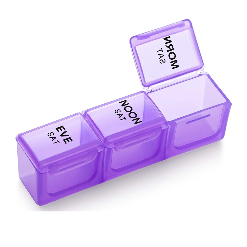 Best Selling 7 Day Logo Cheap Price Promotion Customized Logo 21 Cases Weekly Plastic Pill Box