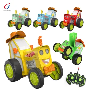 Chengji Wholesale Remote Control Musical Dancing Cars Toy Cartoon Crazy Stunt Jumping Rc Car for Kids