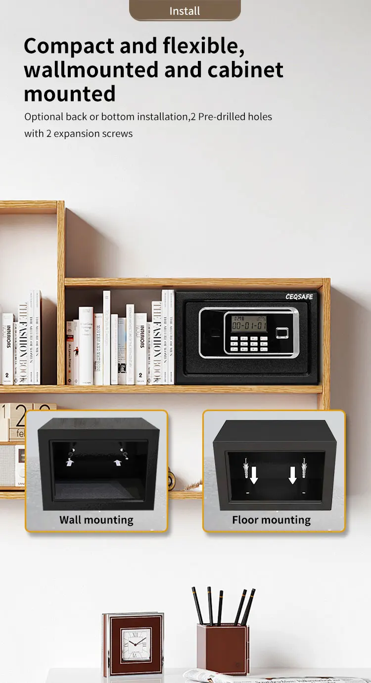 CEQSAFE High Security Mini Safe Box With Digital Keypad for Hotel Room factory