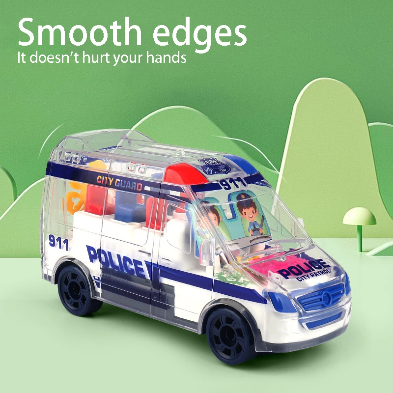 Лидер продаж мультяшная Экипировка универсальная вращающаяся прозрачная электрическая Автомобильная музыкальная подсветка развивающая детская игрушка в подарок