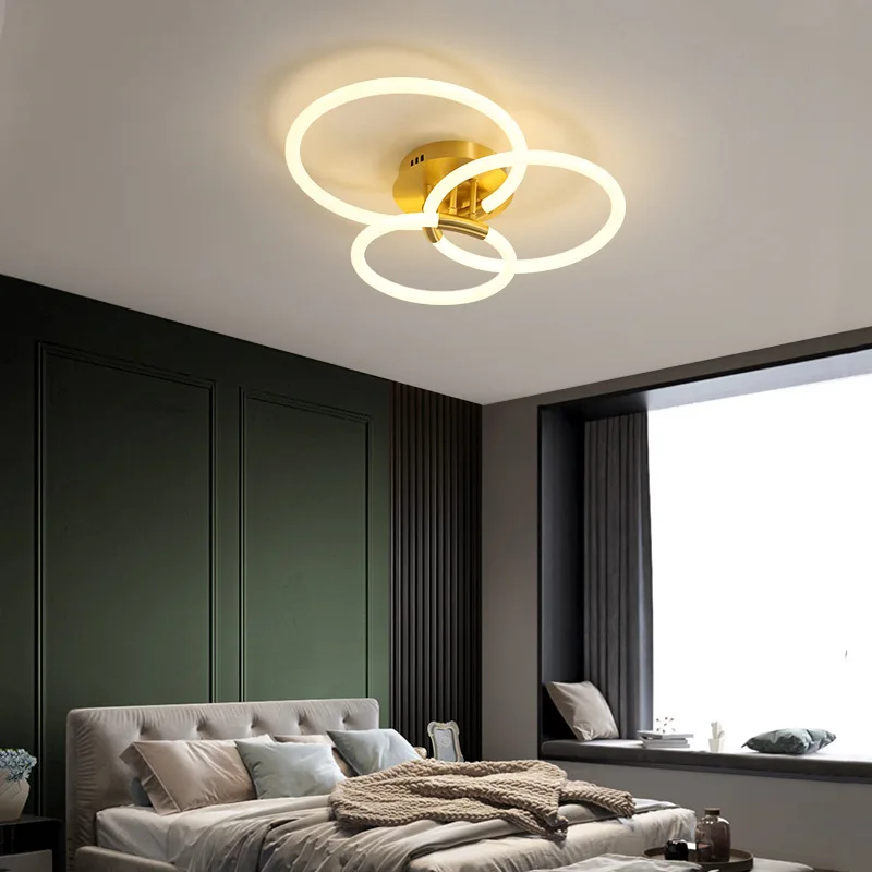Simple and modern led living room ceiling lamp surface install luxury nordic ceiling lights for home