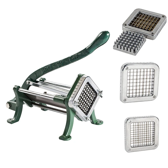 Electric French Fry Cutter, Commercial Grade Potato Cutter with 1/2&3/8  Blade