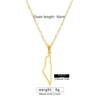 12-B titanium steel necklace [gold]