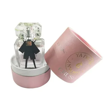 Custom Luxury Perfume Sample Round Boxes Glass Gift Bottles with Paper Packaging for Craft Use