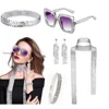 Silver set long earrings 1