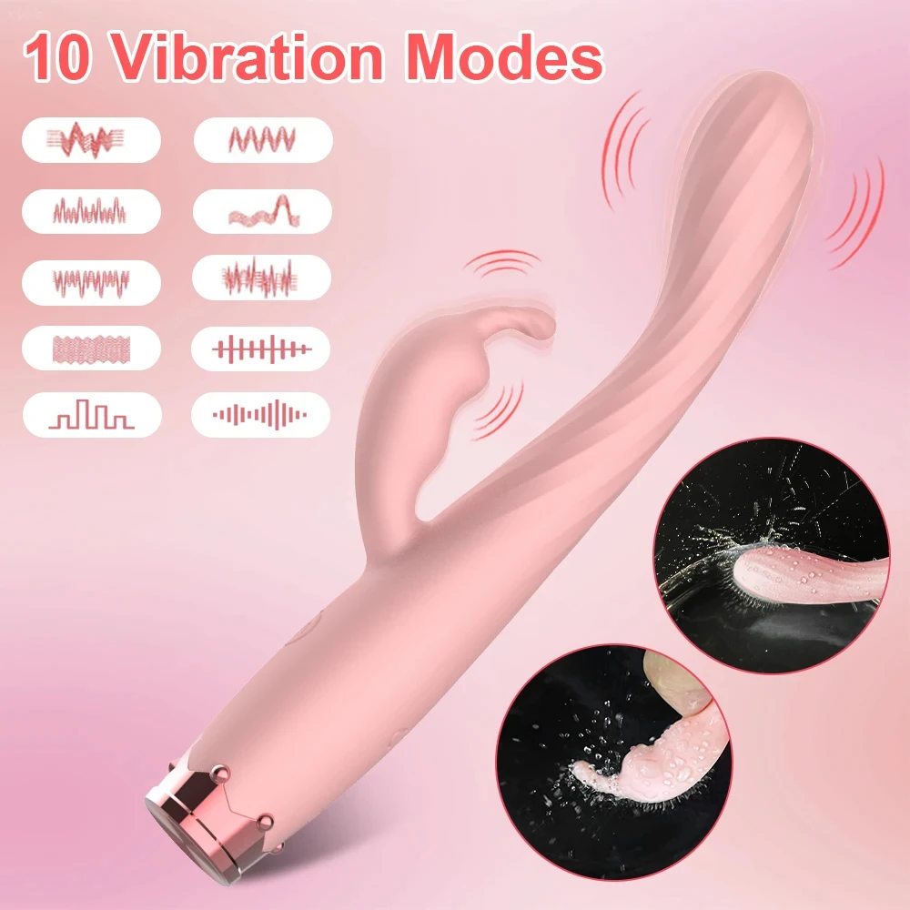 Amoura Nipple, Clitoral and G-Spot Rabbit Vibrator front view
