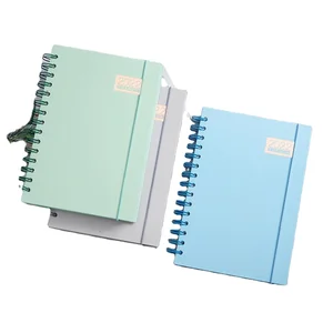 New Weekly Planner A5 Notebook Spiral Bound Hardcover Journal with Fabric and PP Cover Agenda and Diary Organizer