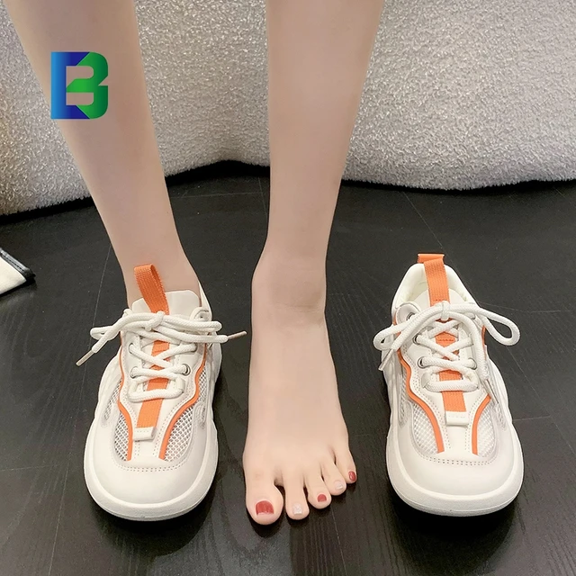 Dad's Shoes Women's Spring Autumn 2024 New Style with Breathable Mesh Sole Dad's Shoes Women's Lace Up Fashion Sports