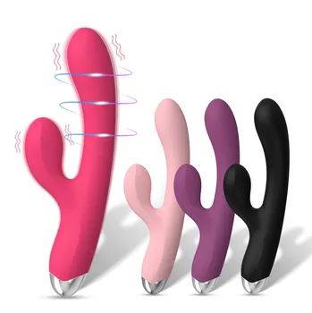 Woman's G-Spot Clitoris Stimulating Rabbit Vibrator Finger Dildo Sex Toys Consoladores Para Mujer