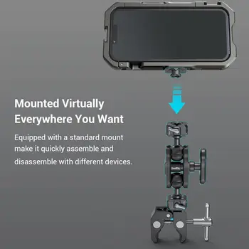 Small Rig 360° Rotation Articulating Magic Arm with Quick Release Ball Head 1/4\" Screw Camera Clamp Photo Studio Accessories detail image
