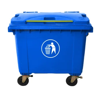 Outdoor Sanitation Products 660L Dustbin Plastic Trash Can 660 Liter Garbage Bin