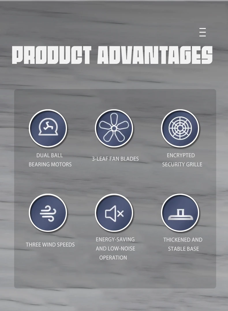 Industrial Electric Wall-mounted Fan, 220V, Plastic - detail 10