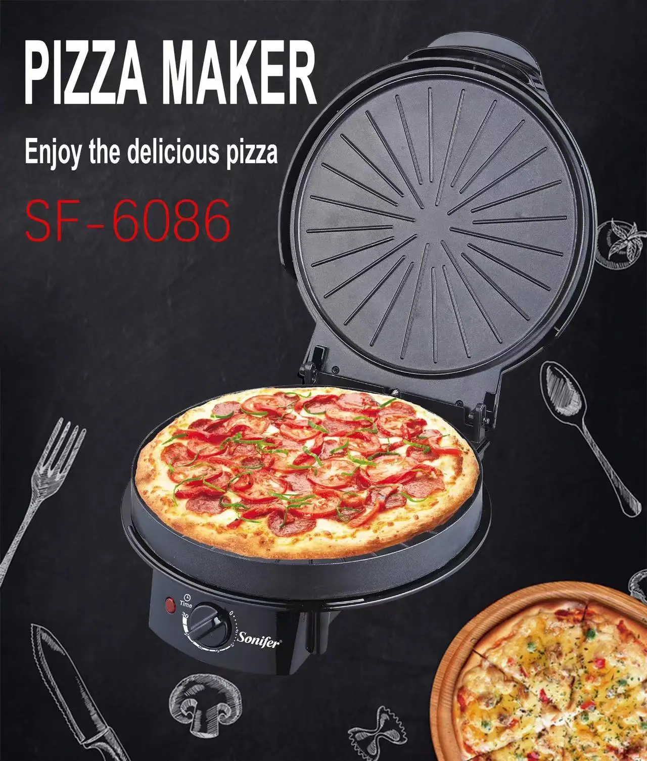 Sonifer Sf6086 Home Automatic Timer Control Nonstick Deep Big Size 12