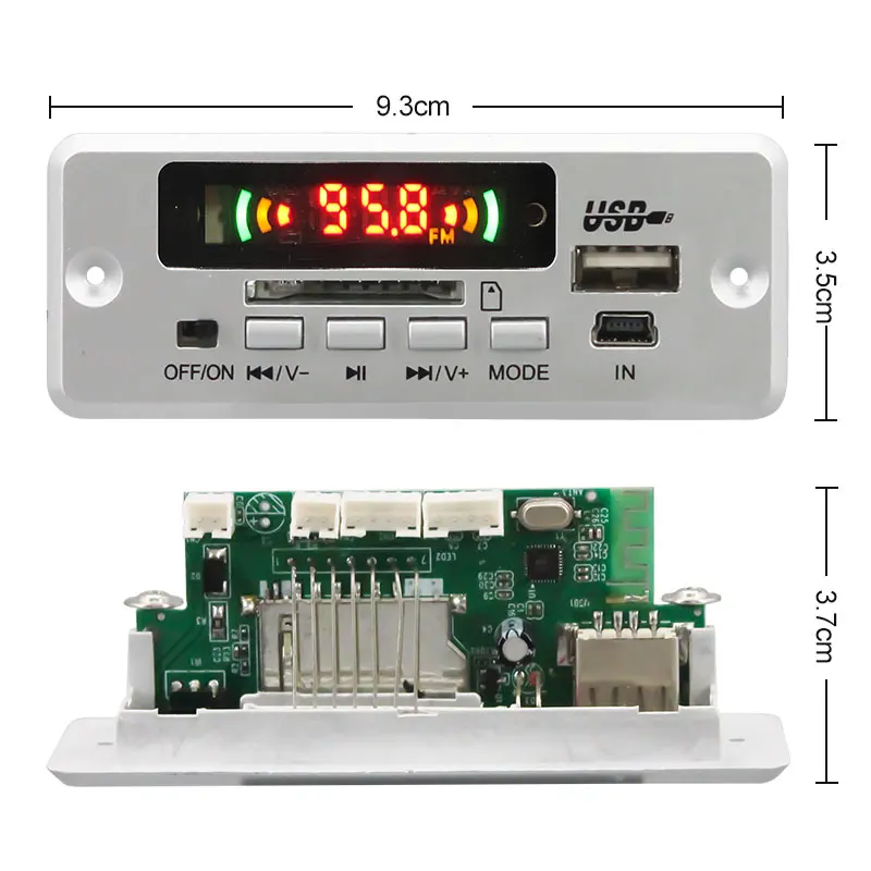 VIRE FM Radio Audio USB MP3 Player Module Car Wireless Bluetooth MP3 Decoder Board