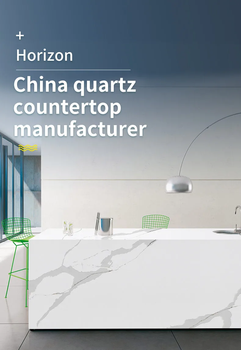 Horizon Quartz Stone Island Countertop Artificial Stone Quartz Slabs