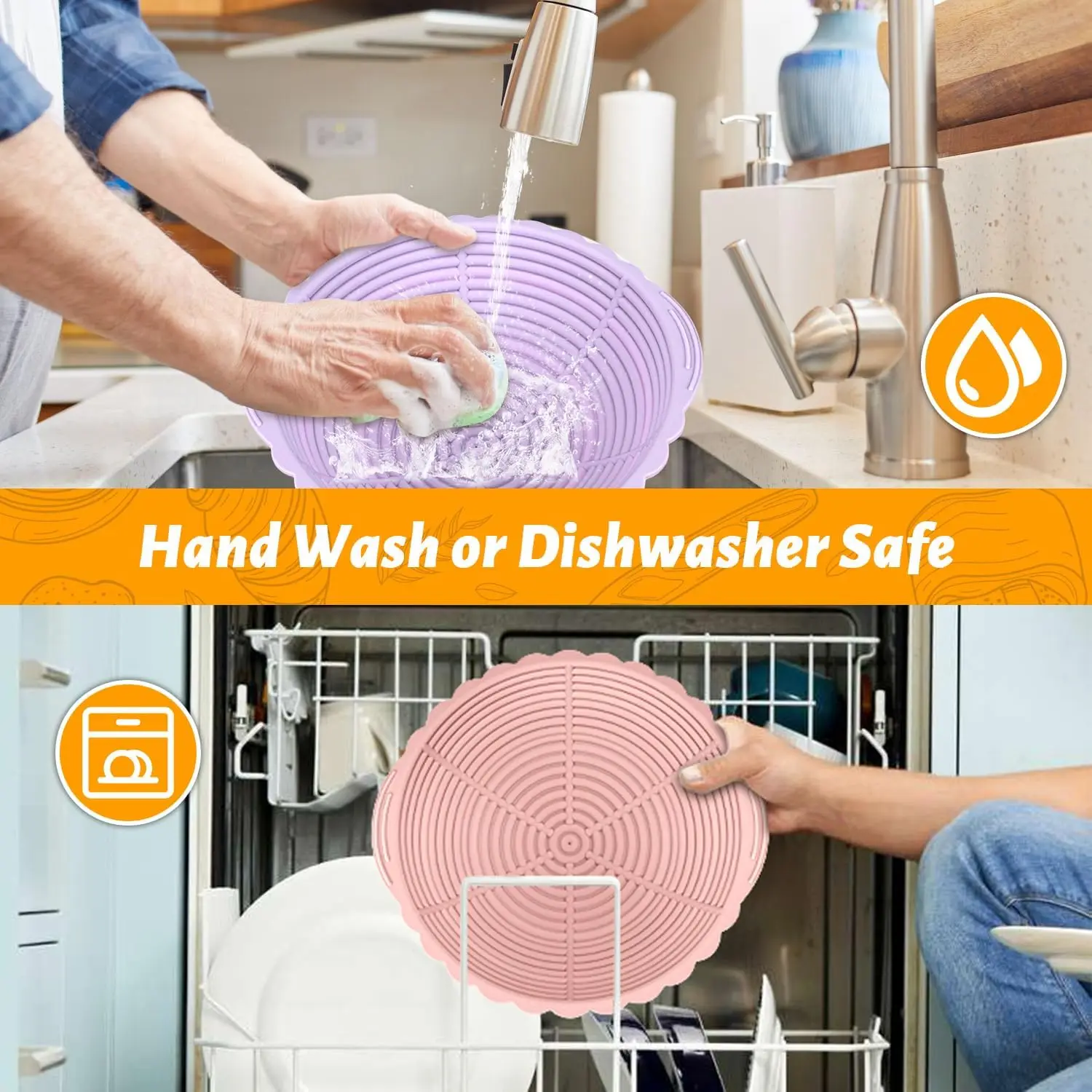 Bread Proofing Basket 9 Inch Collapsible Proofing Bowl Supplies Tool Sourdoughs Kit Silicone