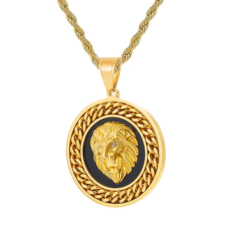 Trend Stainless Steel Lion Head Hip Hop 