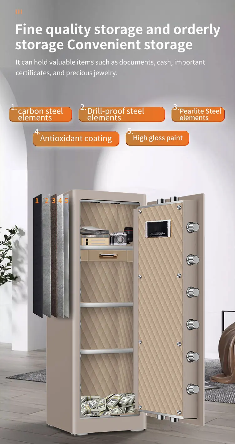 CEQSAFE Electronic Steel Home Safe Box with Fingerprint App Lock Strong Household Security Digital Storage Safety Box details