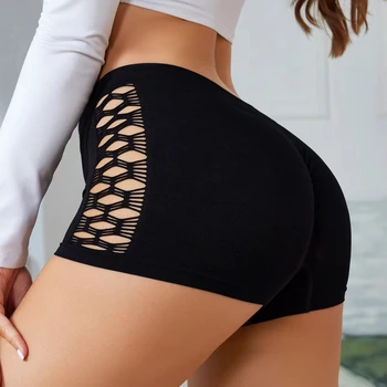 High Quality Knitted Panties Women Seamless Comfortable Hollow Out Boxer Briefs Mid Rise Sexy Breathable Women's Panties