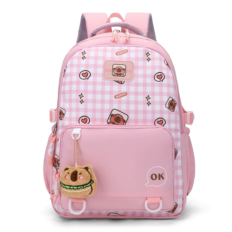 Pink Korean Backpack Designer School Bags for Girls
