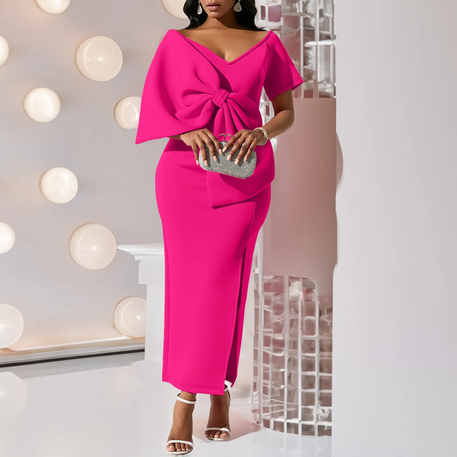 formal birthday dresses for woman Simple Mermaid Straps Sequin Prom Dresses Maxi Dress 22th Birthday Out –  PreppyDress main image 0