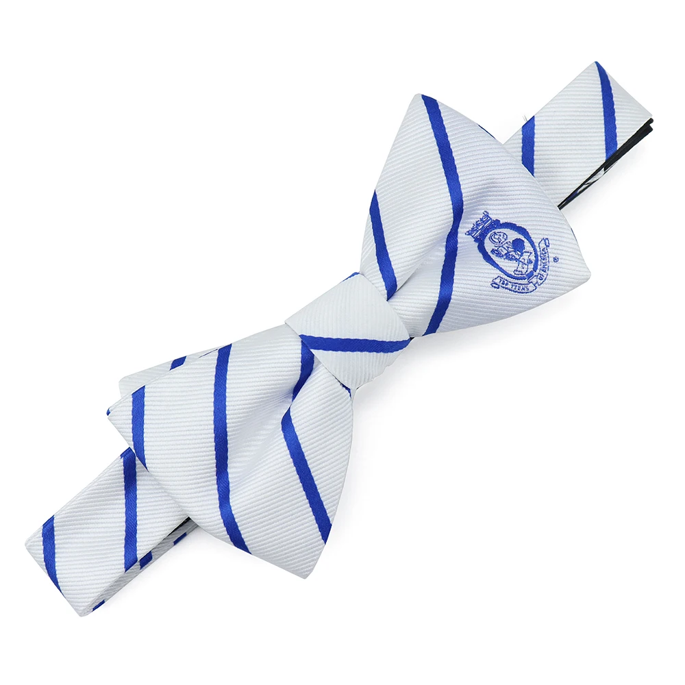 Custom Wholesale White Royal Blue Stripe Sorority Logo Embroidered ...