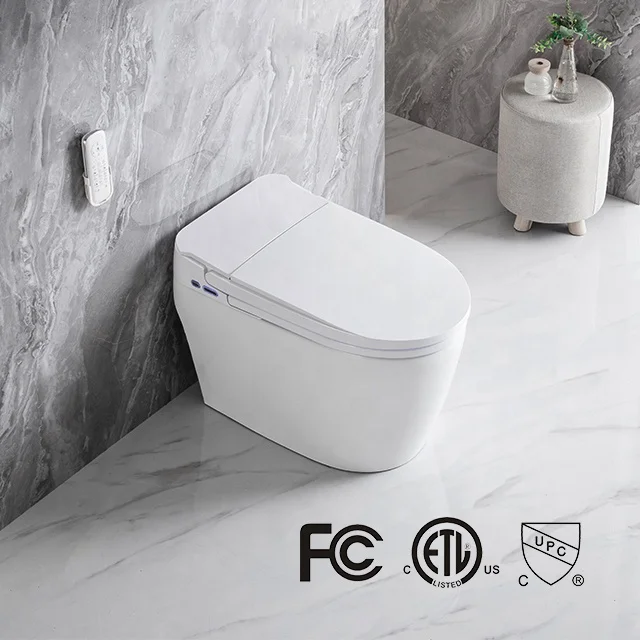Smart UPC Auto Toilet With Intelligent Bidet and Automatic Functions Hot Sale in US