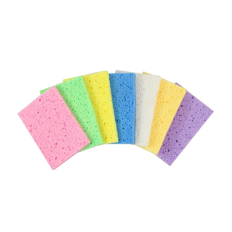 Update Kitchen Natural Wood Pulp Compressed Colored Cellulose Sponge