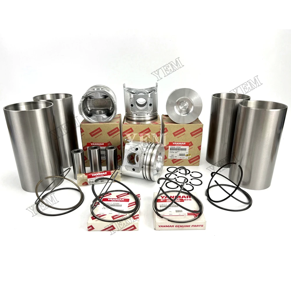 Stock Complete 3TN78 3TNA78 3TNC78 3TNE78 4TN78 4TNA78 Cylinder Liner Kit for yanmar Engine.