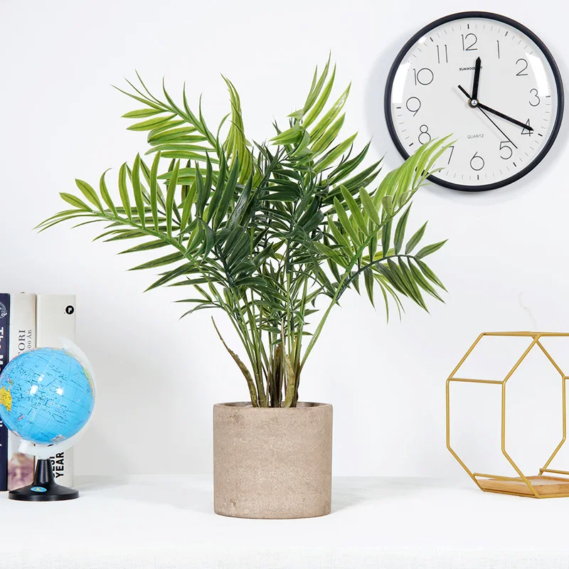 
 Прямая поставка с завода, водонепроницаемые натуральные зеленые декоративные искусственные пальмы, искусственные растения  