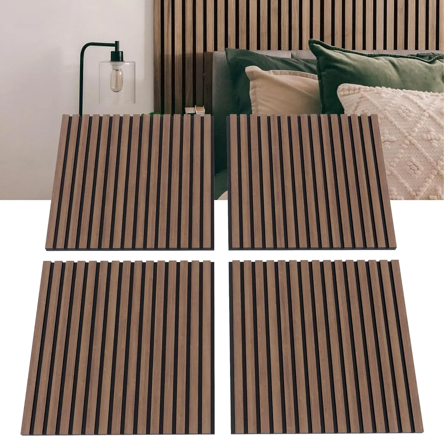 Waterproof Wall Panels Peel And Stick 3D Wood Slat Wall Panels - Grey ...