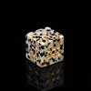 Leopard-print stone dice
