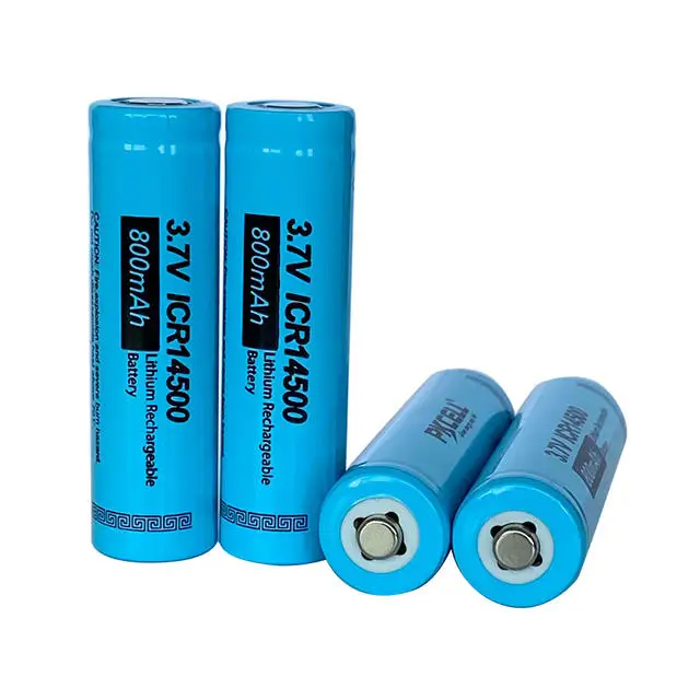 3.7 Volt Lithium Ion Rechargeable Batteries 800 Mah Aa Size 14500 Li