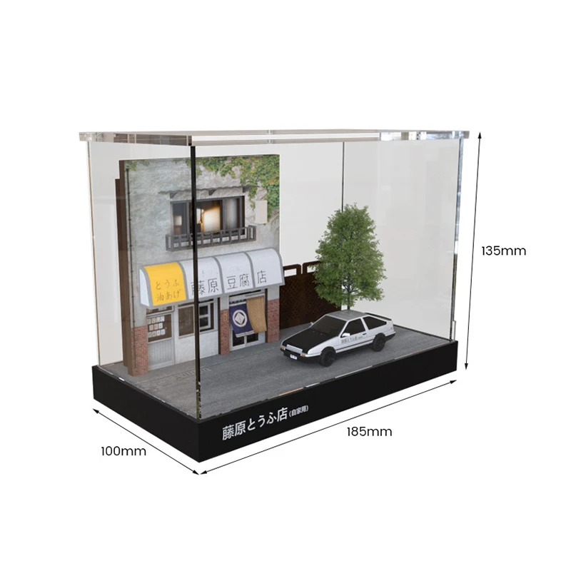 1/64 Scale Parking Lot Model Fujiwara Tofu Store Scene Garage Osong Board Simulation Modified Garage