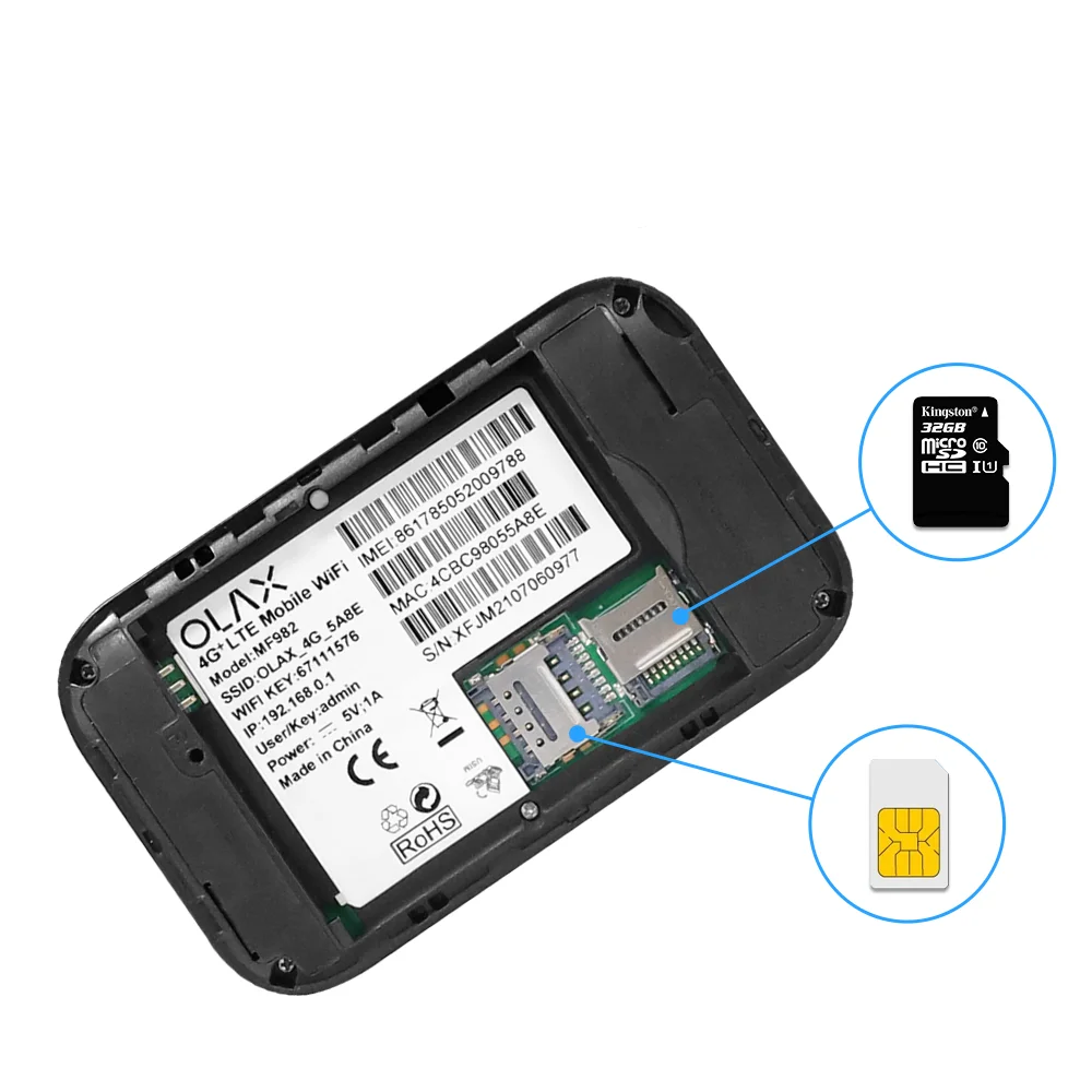 Modem WiFi OLAX MF982 Pocket Wifi Mobile 4G LTE 3000mah Hotspot Mifis Router