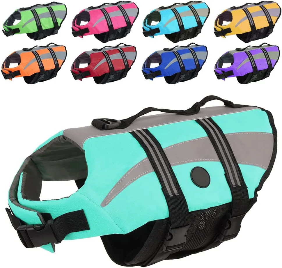 Reflective Personalized Neoprene Dog Jacket Lifeguard Life Jacket for Dogs