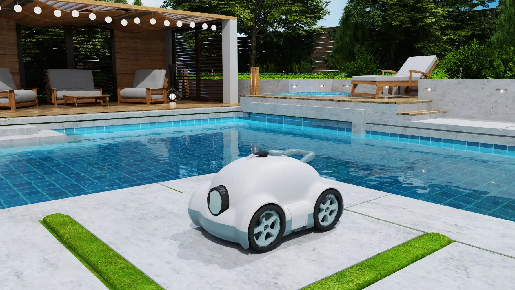 Color Pool Machine High Quality Wireless Swimming Pool Vacuum Cleaner Robot Machine ...