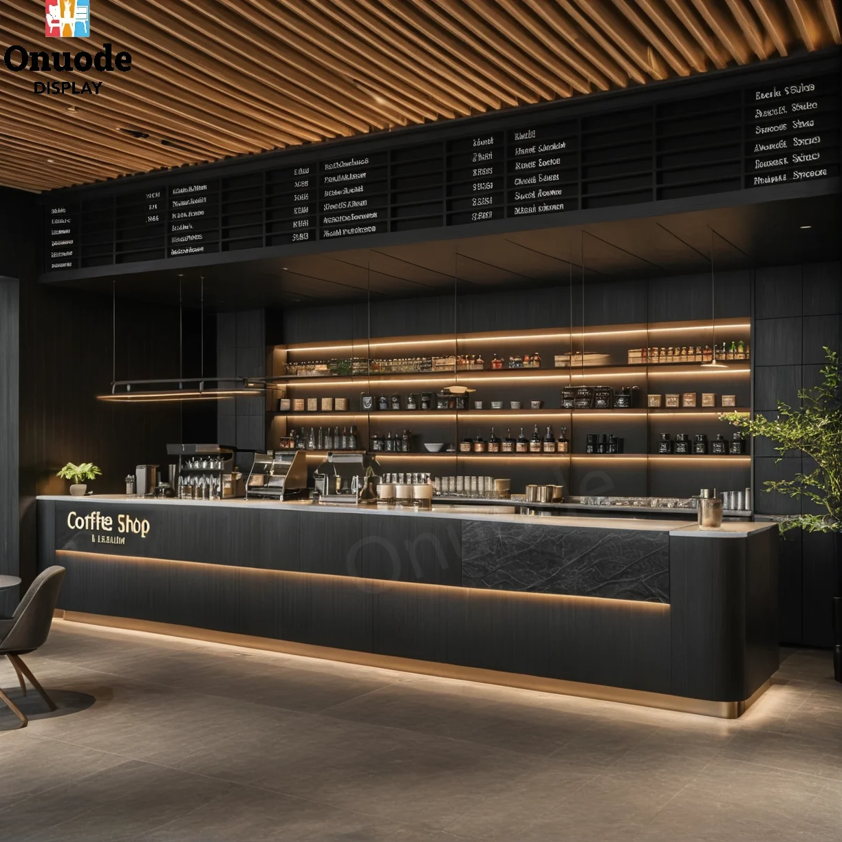 Custom Modern Cafe & Restaurant Bar Cabinets | Coffee Tea Showcases & Counter Furniture | Turnkey Store Interior Solutions