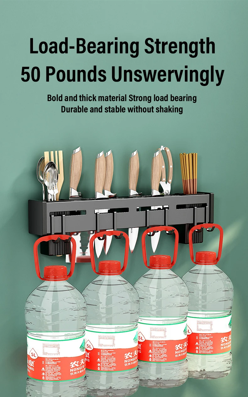 Multifunctional Stainless Steel Kitchen Storage Rack Utensils Sundries