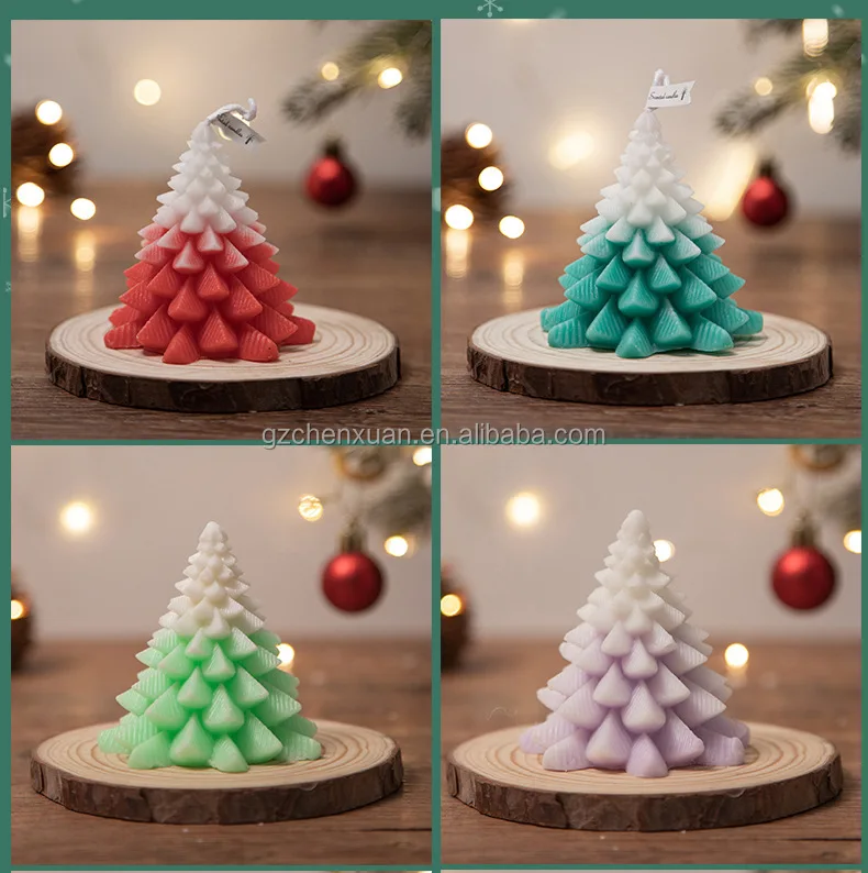 Christmas Tree Scented Candles With Hand Gifts Diy Creative Handmade
