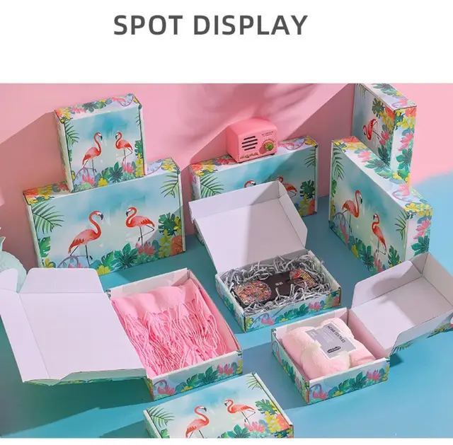 Customizable Factory Kraft Paper Box Clothing White Airplane Design CMYK Colors Extra Hard Corrugated Express Box Socks