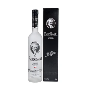 TOP Premium Paderewski vodka liquor expensive appearance 1L customized glass bottle packaging alcoholic beverage