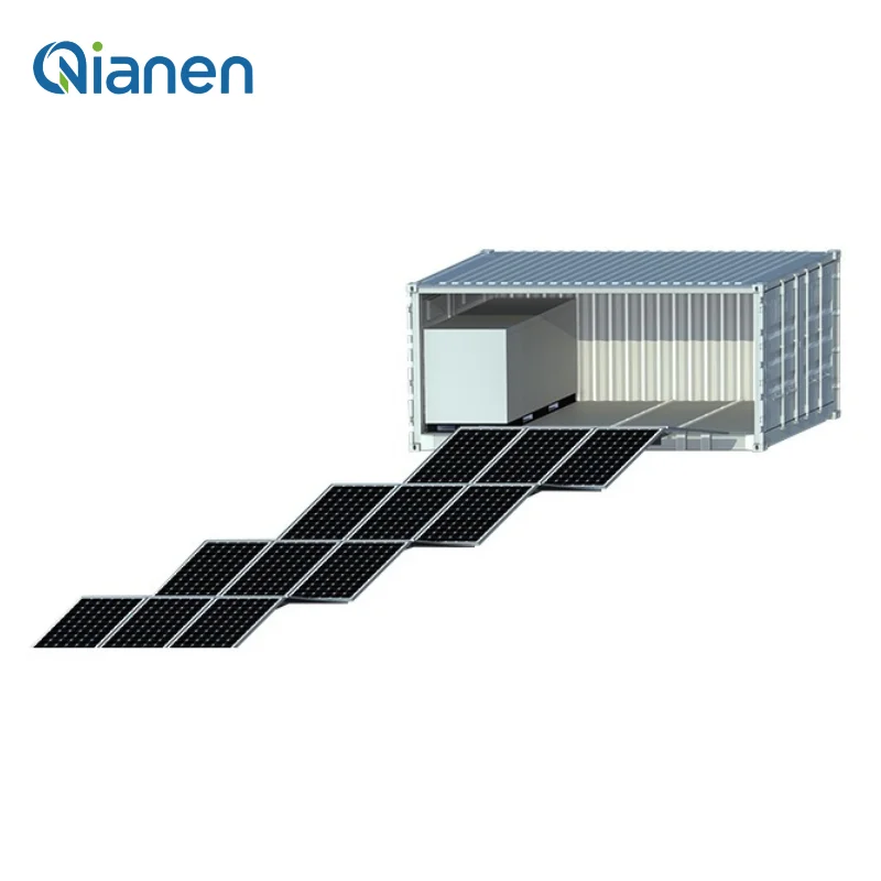 QIANEN 60KW Mobilní průmyslový solární energetický kabinový systém s 215kWh ukládací kapacitou Hybridní střídač od značky QIANEN