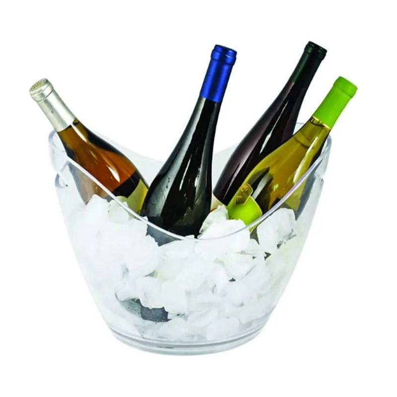 Самое популярное пластиковое пиво шампанское прозрачный держатель ведро льда для продажи