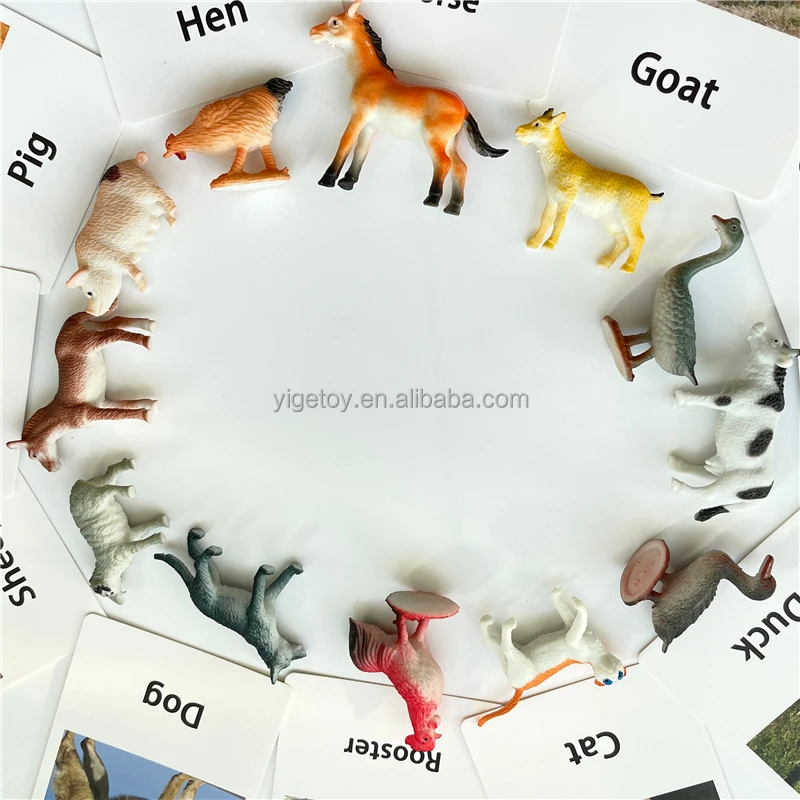 Montessori Animal Match Cards - Miniature Poultry Animals With Matching ...