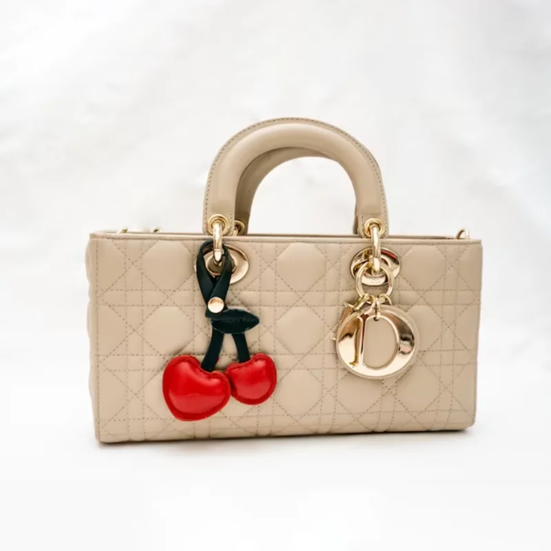Ciondolo per Borsa con Ciliegia da Donna, Ciondolo Elegante per Borse con Ciliegie Ciondolo con Ciliegie, Portachiavi con Ciondolo per Borsa da Donna