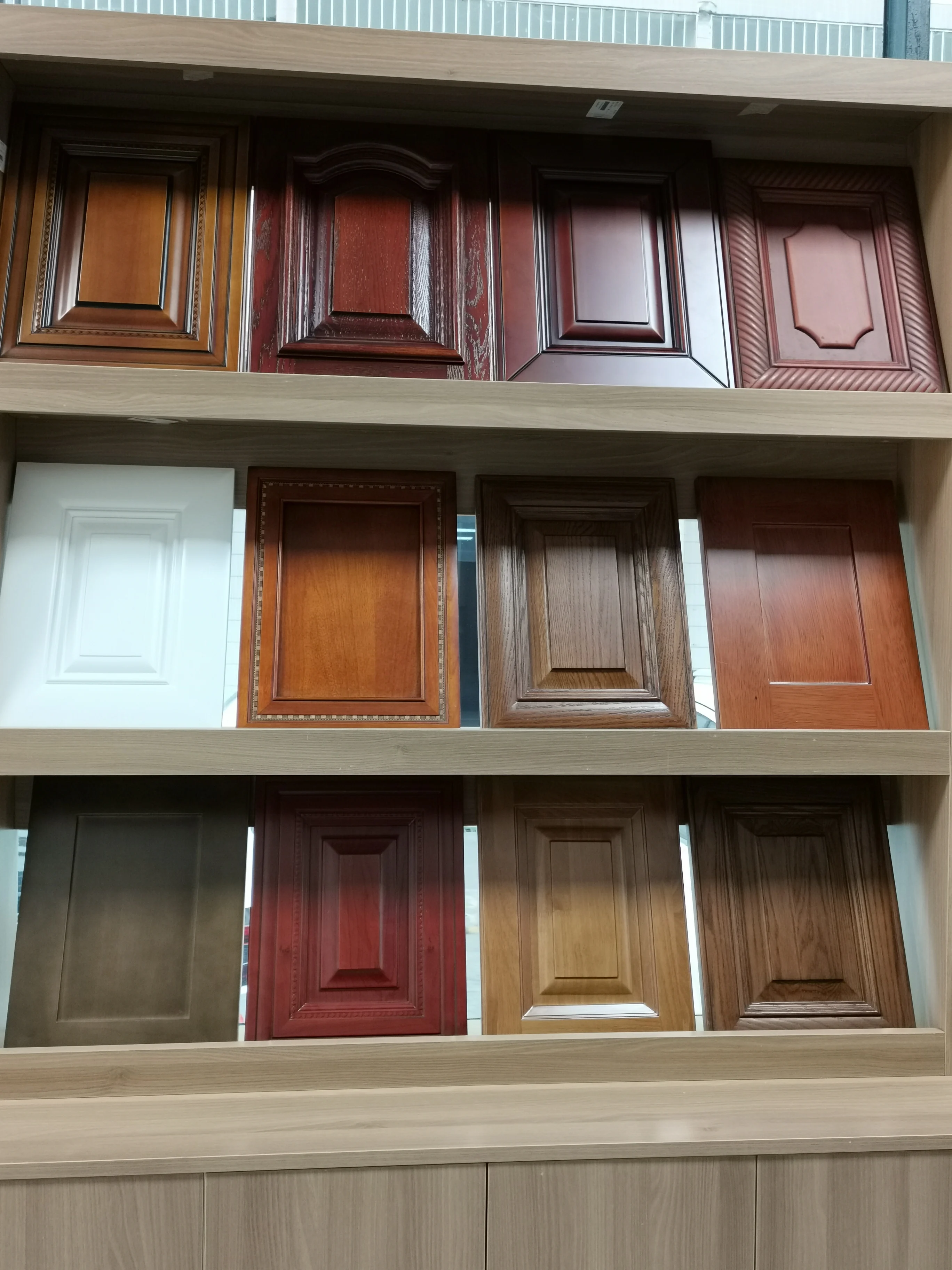 Custom Chinese New Kitchen Furniture Cabinet Walnut Wood Kitchen Cabinets for Sale solid wood details